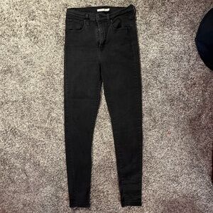 Levi’s | Mile High Super Skinny High Waisted Black Jeans